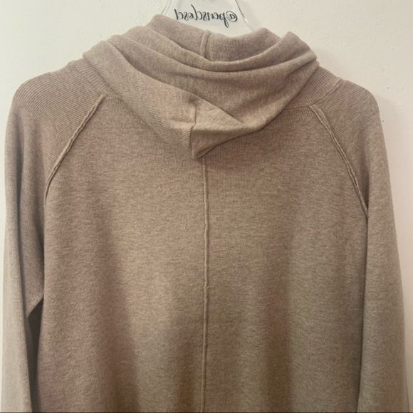 New Elan Nordstrom’s Mauve Ribbed Knit Pullover Hooded Soft Sweatshirt - Picture 6 of 12